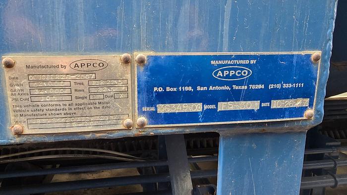 Used 2007 Appco Sand King FS-30 Portable Transfer Trailer