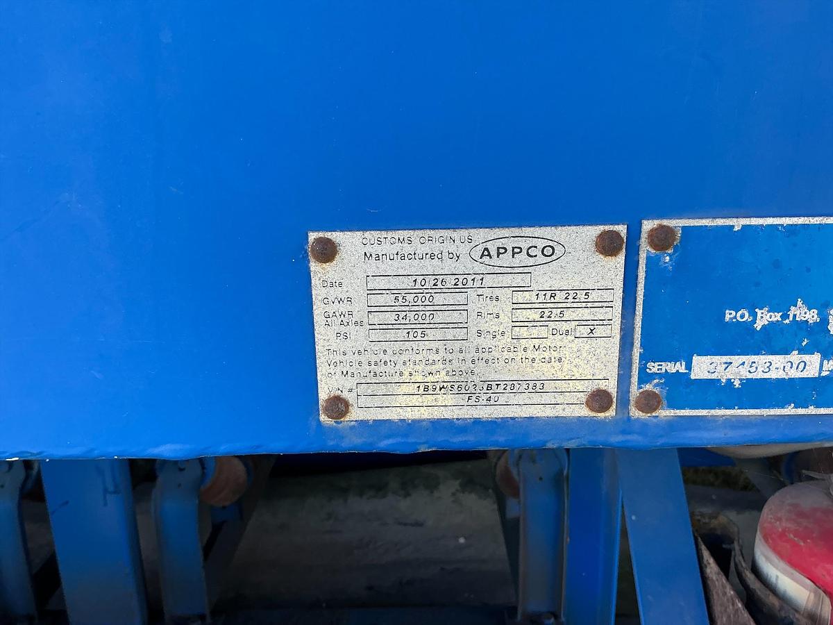 Used 2011 APPCO SAND KING FS-40 PORTABLE TRANSFER TRAILER