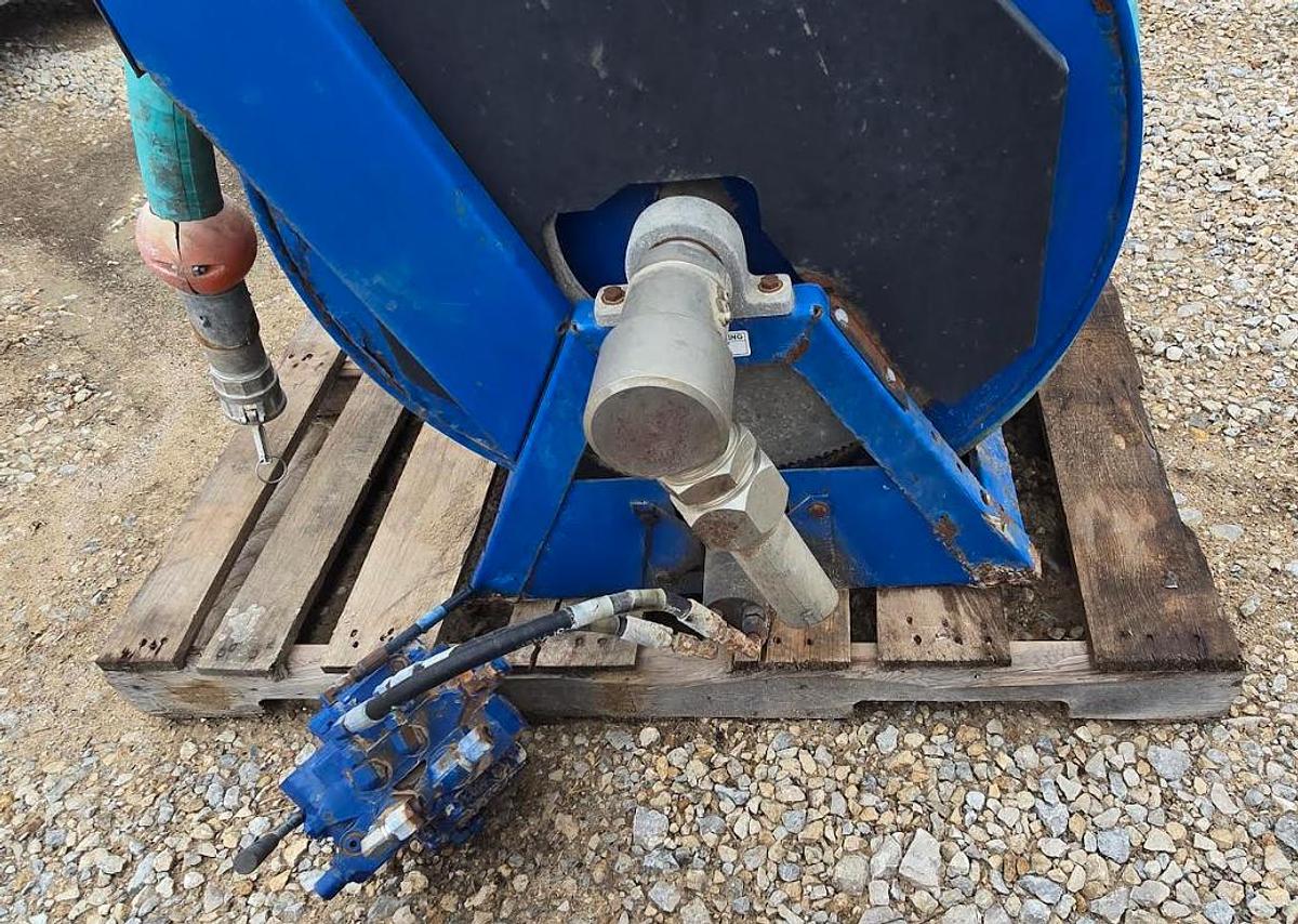 Used 2" Hydraulic Hose w/Valve on Cox Reel