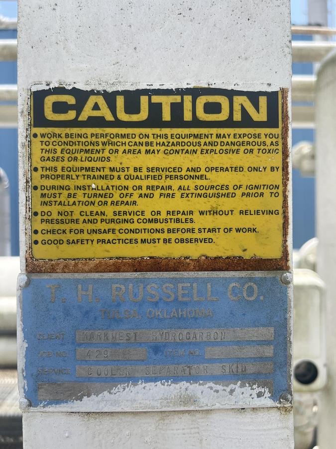 Used 1990 TH Russell CO Cooler Separator Skid