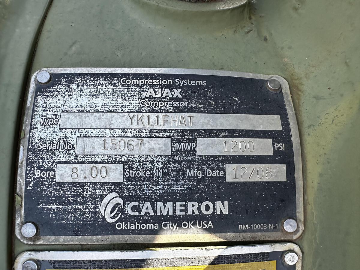 Used Ajax 2801LE-6500FT Two Stage Reciprocating Compressor