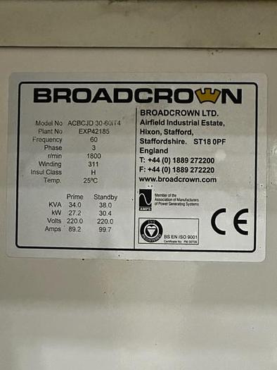 Used 2008 John Deere 35 KW Generator