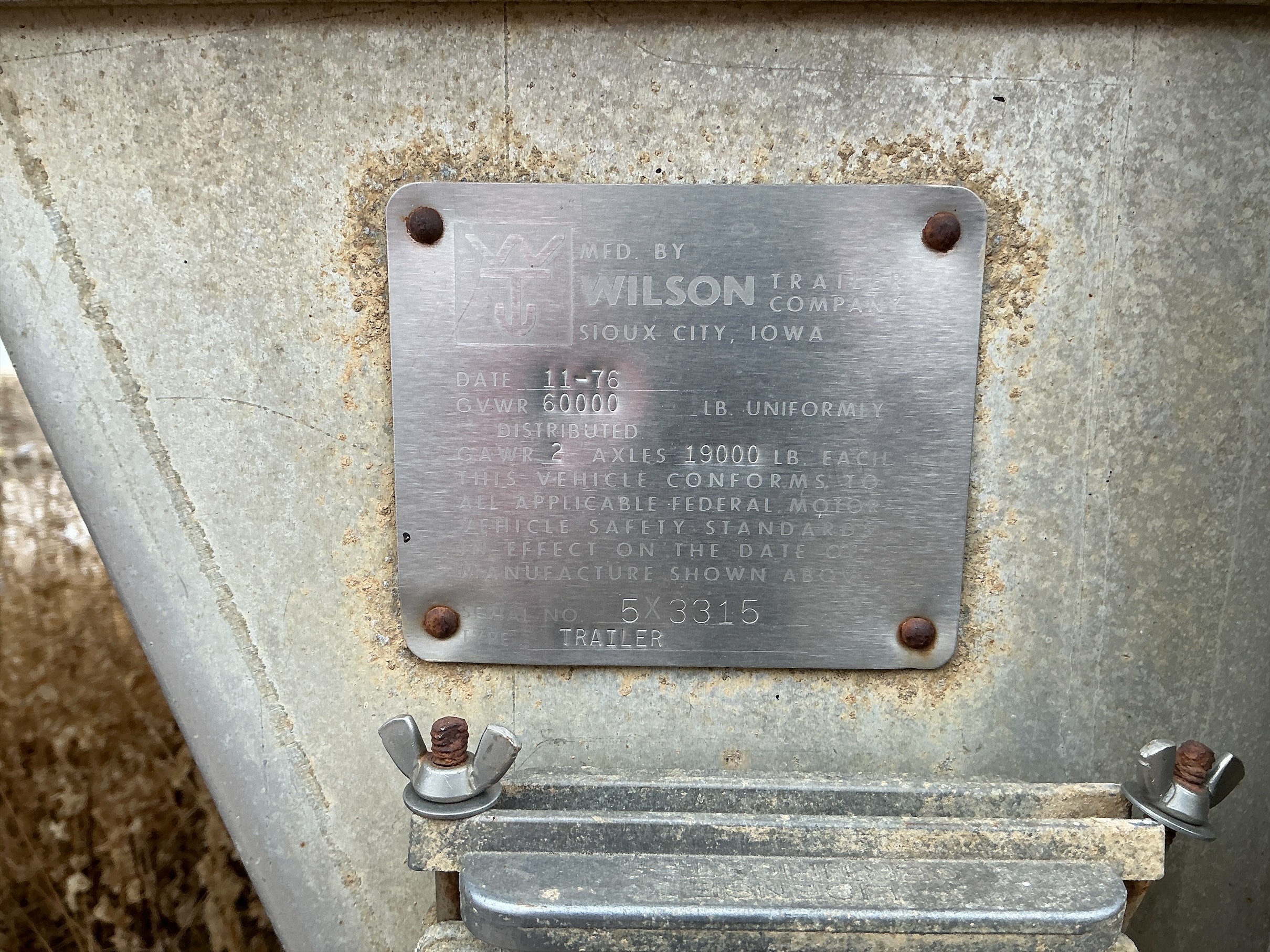 Used 1976 Wilson Bull Livestock Trailer