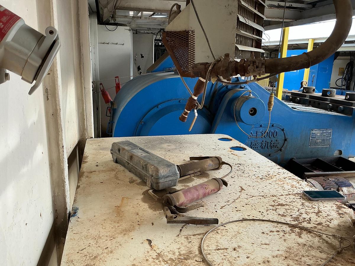 Used Mud Pump Skid Building w/ MTU Diesel Engine w/ RS-F1000 Pump