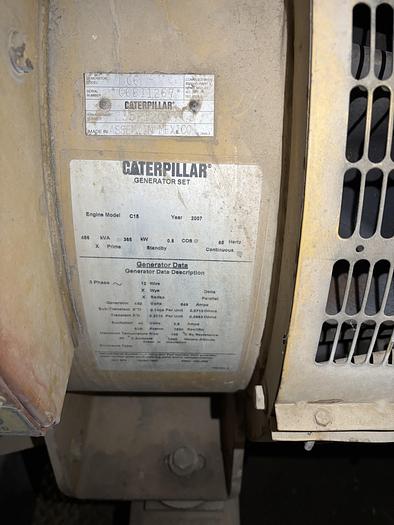 Used 2007 CAT C15 & CAT 353 Generator Shed