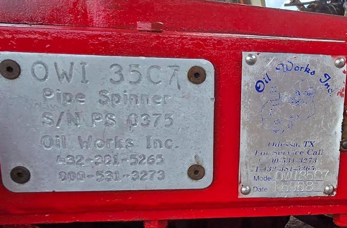 Used Oil Works Pipe Spinner 35C7