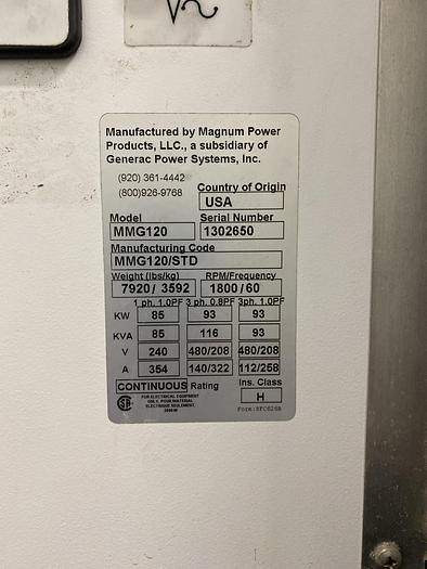Used 2013 Magnum MMG120 John Deere Diesel Engine