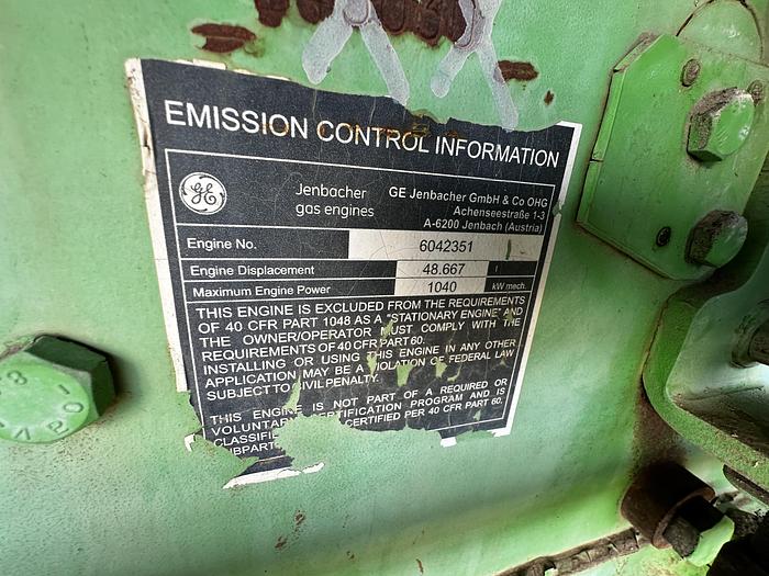 Used 2011 General Electric, Jenbacher J 320 GS Natural Gas Generator