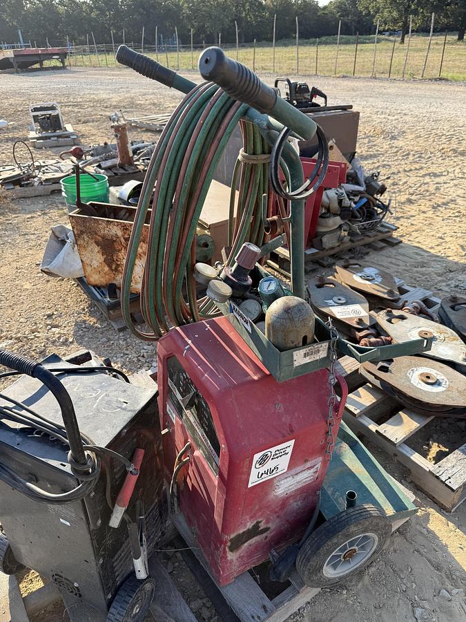 Used Lincoln Electric AC-225 ARC Welder W/Leads & Pallet Contents