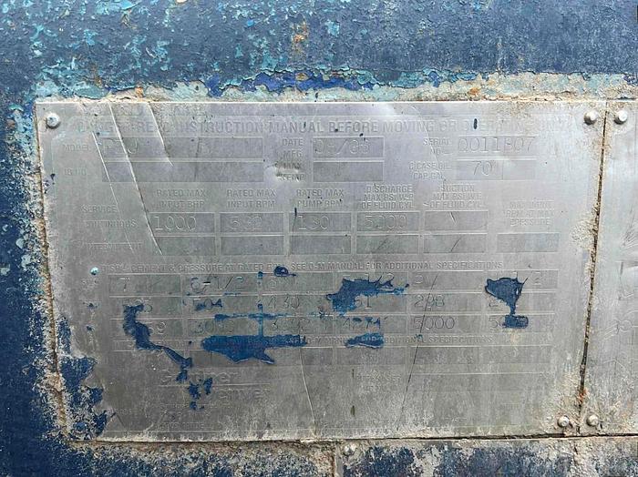 Used 2006 Gardner Denver PZ9 Mud Pump