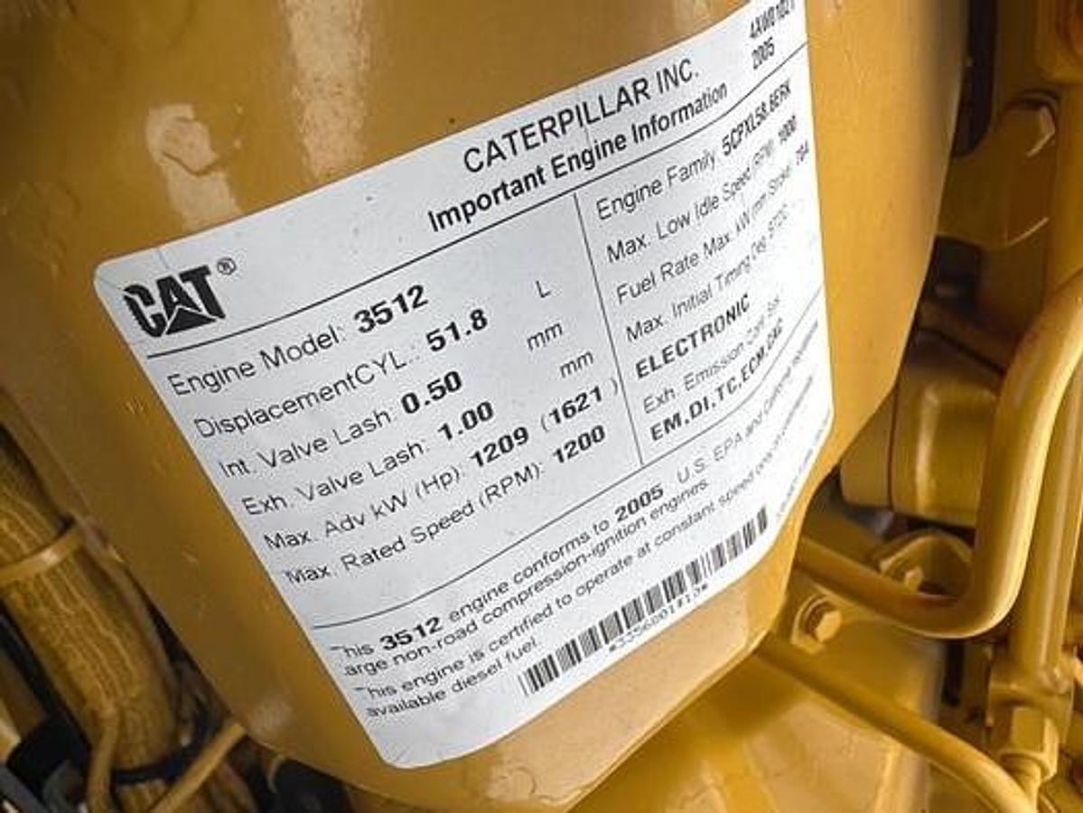 Used 2005 CAT 3512 B Engine w/Generator