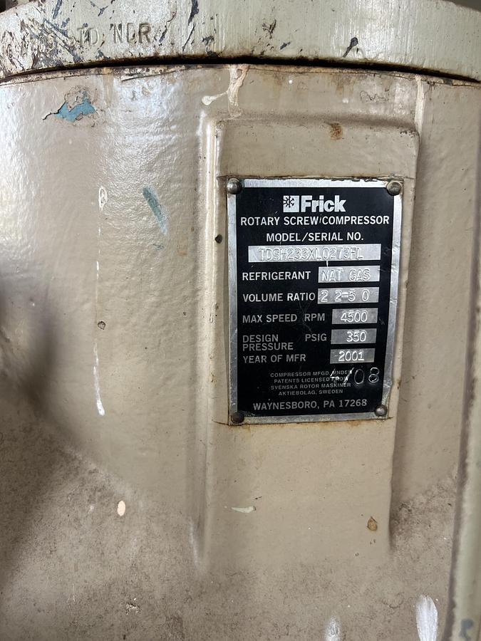 Used WAUKESHA H24 NATURAL GAS ENGINE Frick TDSH233XL