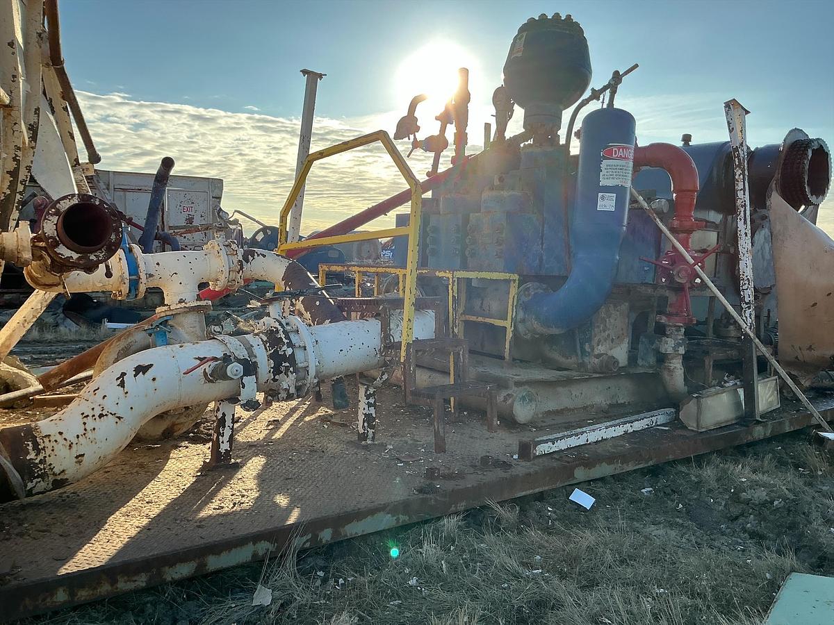 Used Oil Well Mud Pump, Skidded