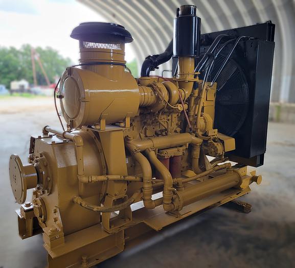 Used Cat C18 Engine w/Oil Works Torque Converter Skidded