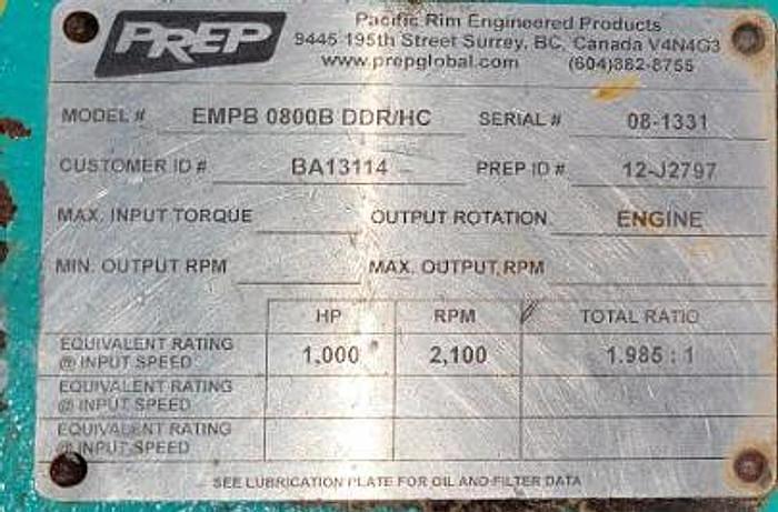 Used Pacific Rim Engineered Pump Transmission
