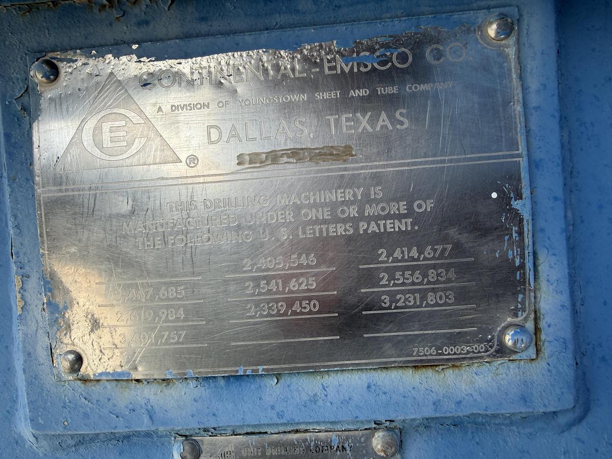 Used Emsco C1 1500 hp Drawworks Rig #235