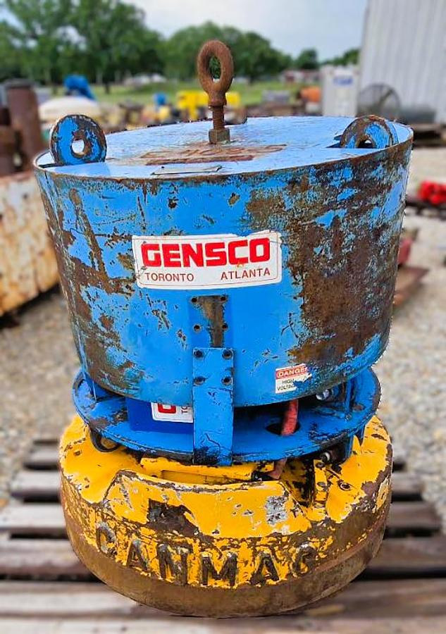 Used Gensco Hydraulic Powered Electrically Switched Electro Lifting Magnet HMAG Series