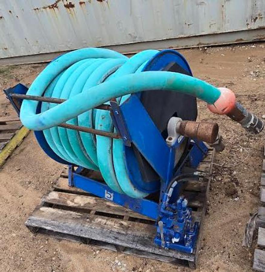 Used 2" Hydraulic Hose w/Valve on Cox Reel