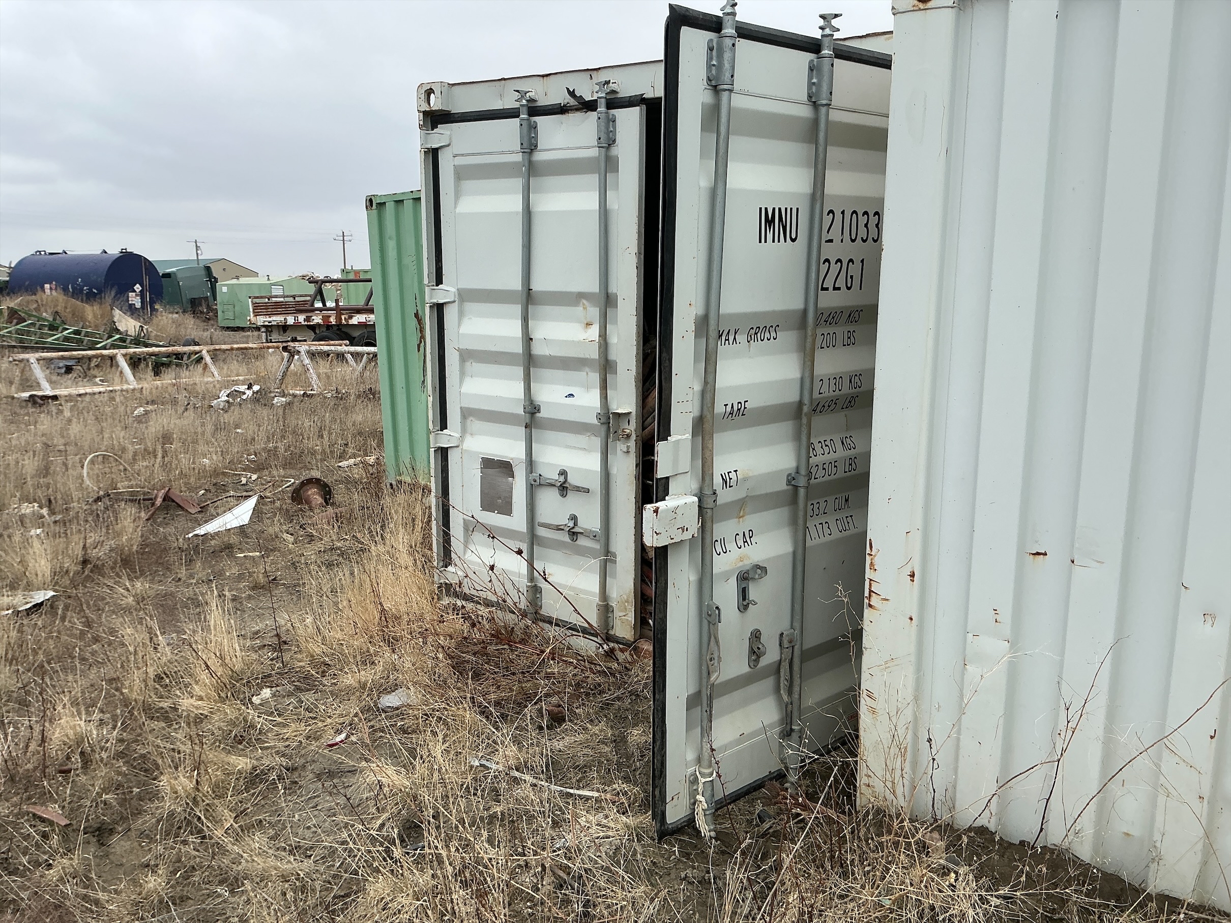 Used 2008 Welded Steel Connex Box w/Hoses