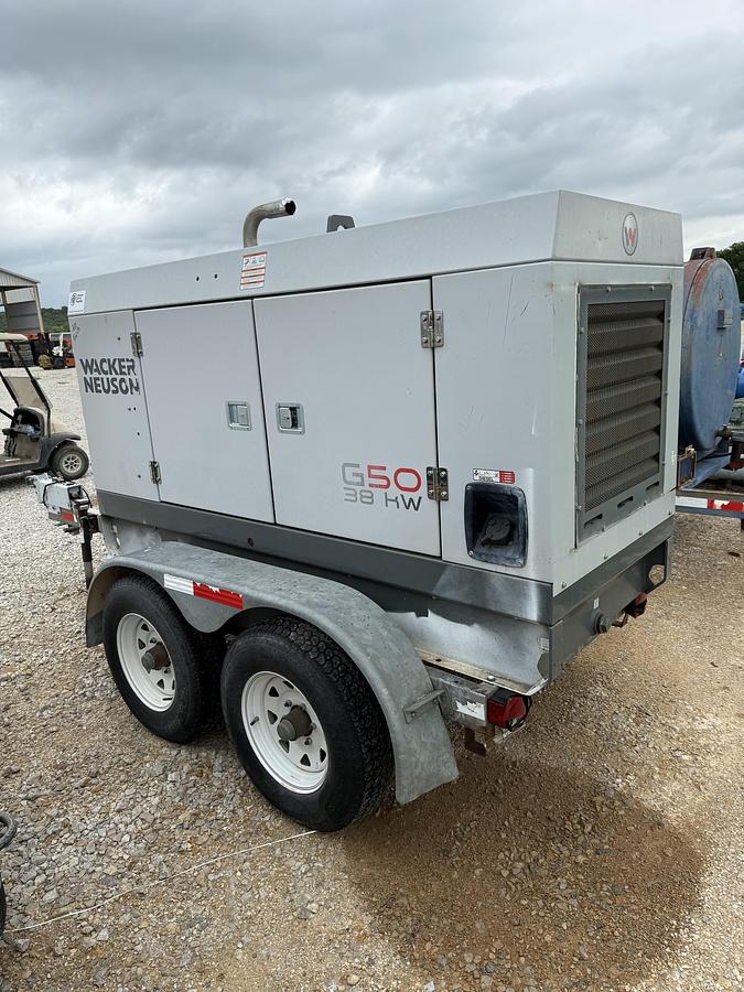 Used 2009 Wacker Neuson G50 Generator Trailered