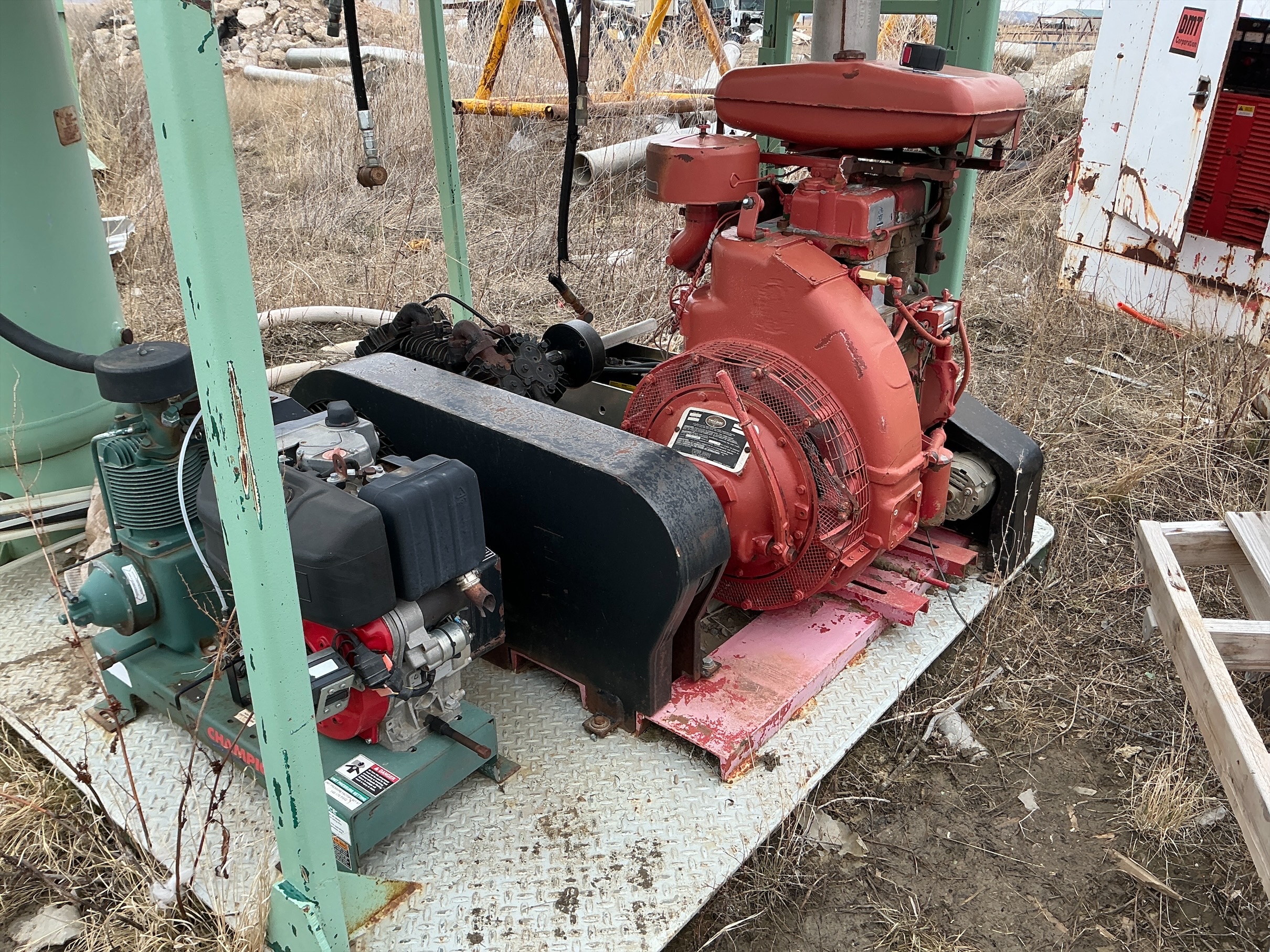 Used Welded Steel Air Compressor w/Shed 