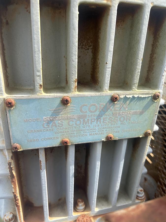 Used Corken Gas Compressor. Toshiba motor
