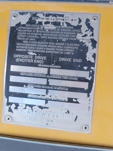 Used Cat 3512-B with Kato 1204 Generator 1204 kw Kato Generator