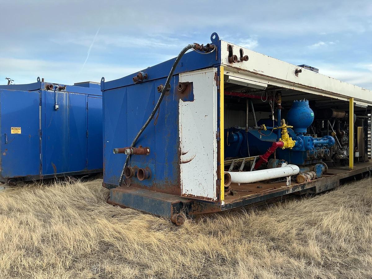 Used Mud Pump Skid Building w/ MTU Diesel Engine w/ RS-F1000 Pump