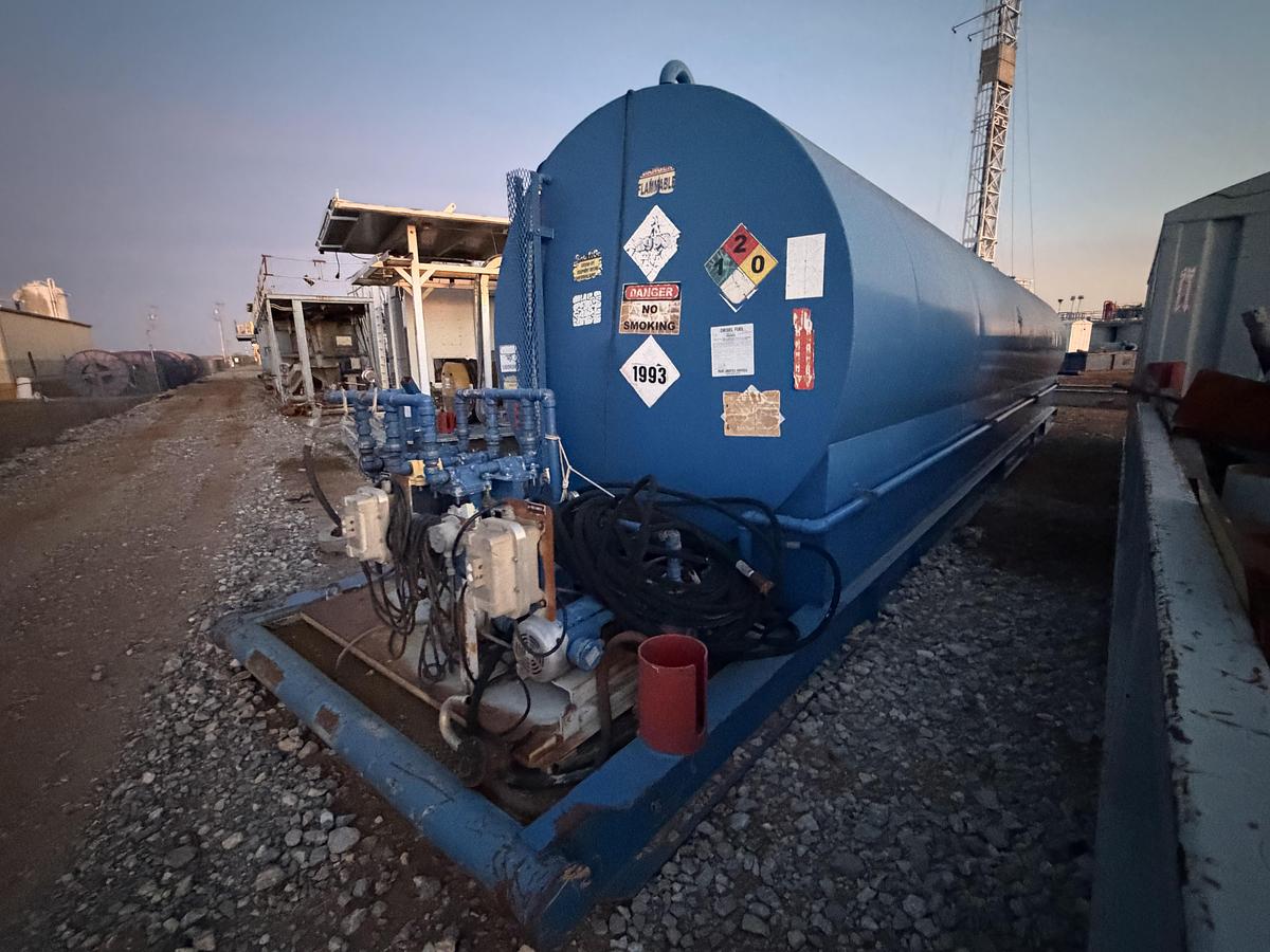 Used 15,000 Gallon Skidded Diesel Fuel Tank