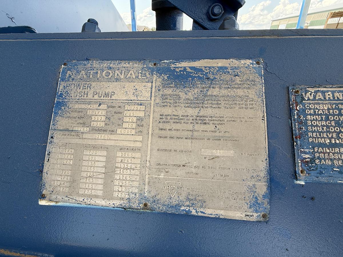 Used National K-500A Duplex Mud Pump