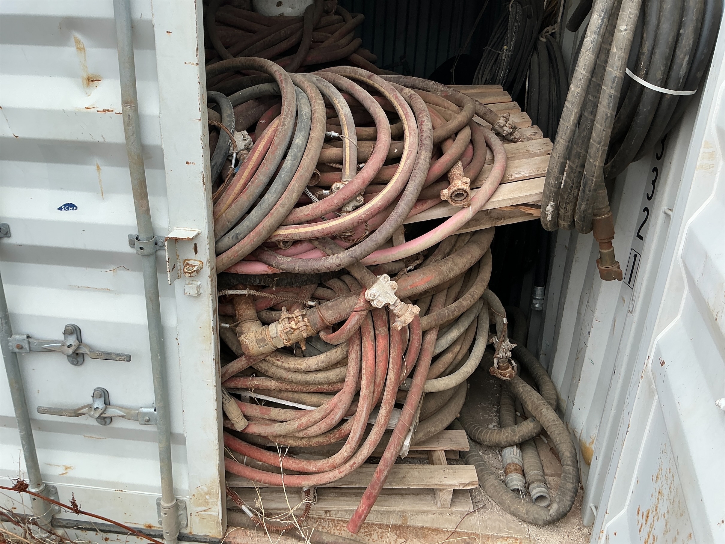 Used 2008 Welded Steel Connex Box w/Hoses