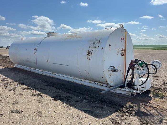Used 12,000 Gallon Skid Mounted Steel Diesel Fuel Tank