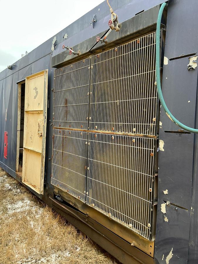 Used Welded Steel Enclosed Mud Pump Shed Skid 