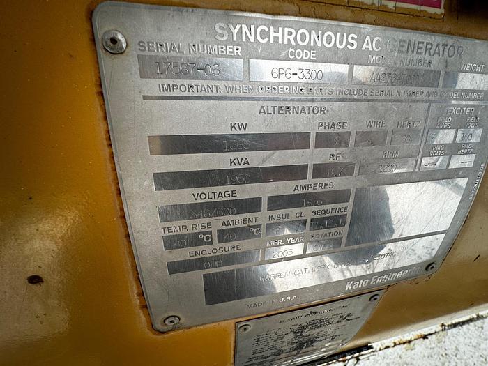 Used CAT 3512-B generator