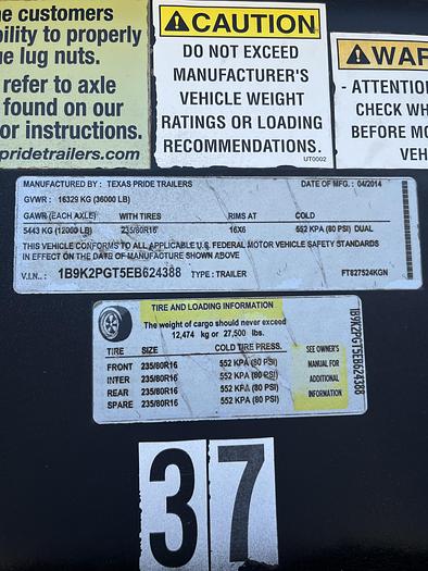 Used 2014 Texas Pride Triple Axle Gooseneck Flatbed