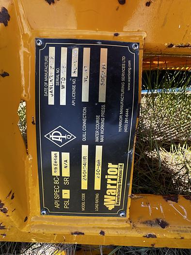 Used 2011 Warrior  250 Ton Hydraulic Top Drive