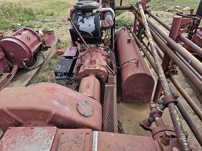 Used National JWS-300L Triplex Skid Mounted Mud Pump 335 Turbo Diesel