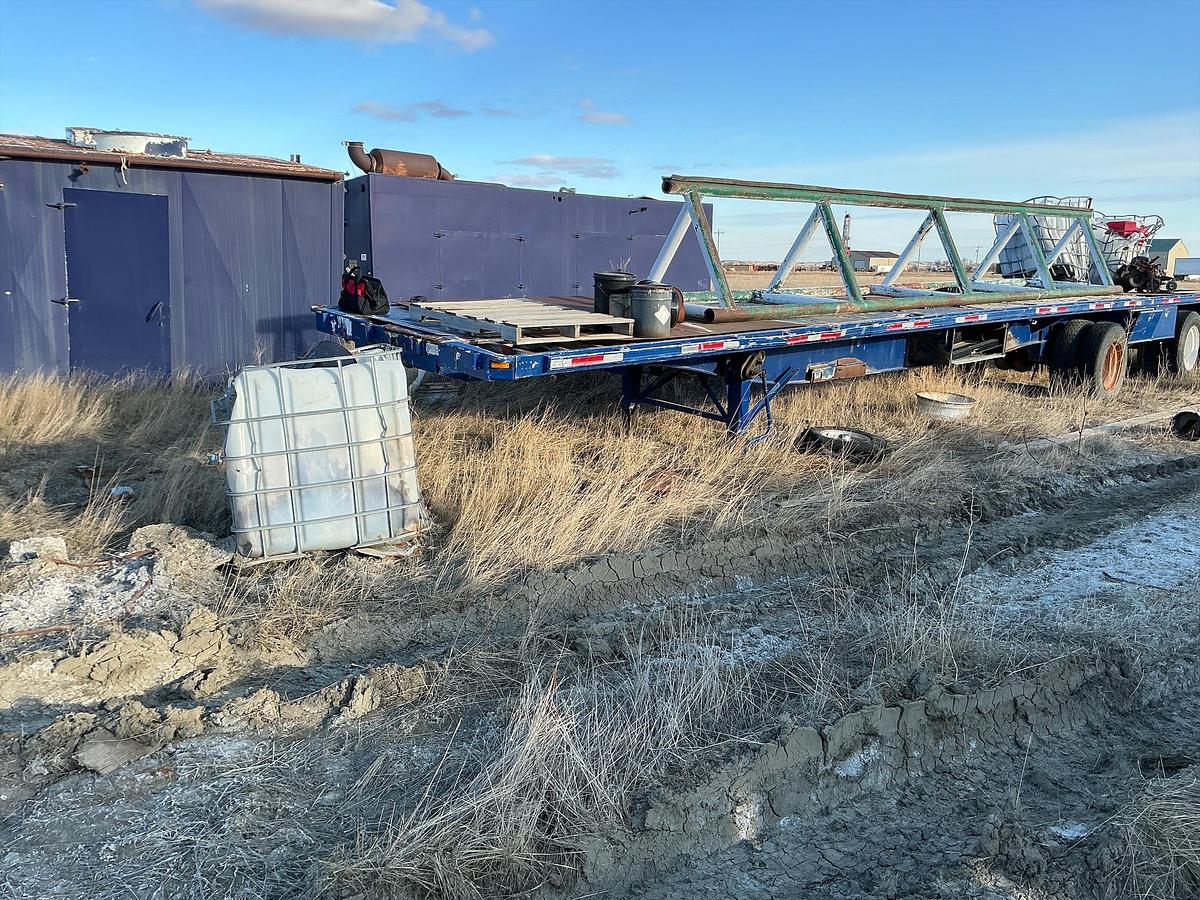 Used Welded Steel 45’ Spread Axle Flatbed Trailer