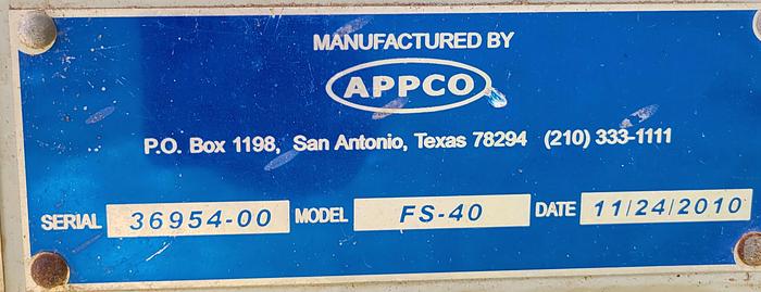 Used 2010 Appco Sand King FS-40 Portable Transfer Trailer