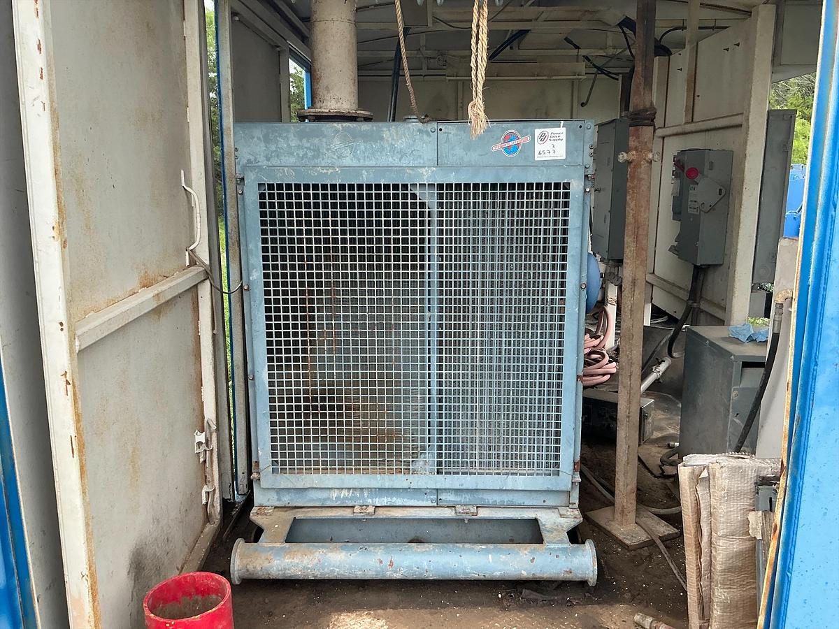 Used Detroit Series 60 Diesel Engine with Generator Skid, Switch Gear, Compressor
