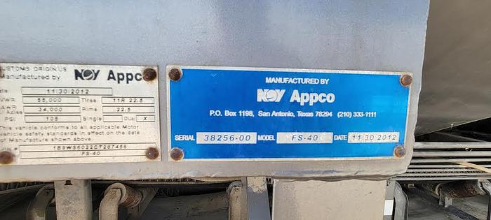 Used 2012 Appco Sand King FS-40 Portable Transfer Trailer