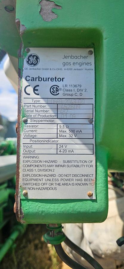 Used 2011 General Electric, Jenbacher J 320 GS Natural Gas Generator