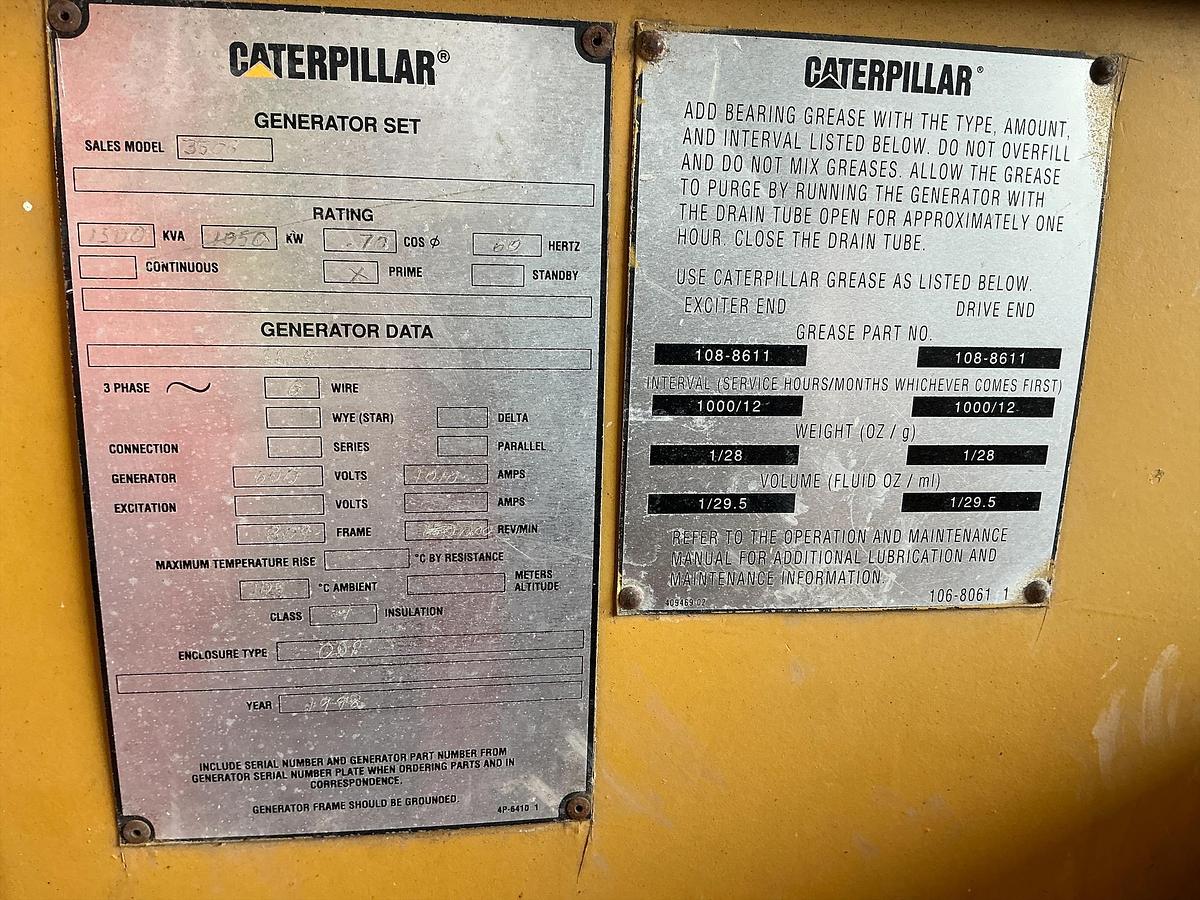 Used Cat Generator, Skid, (With Air Compressors)