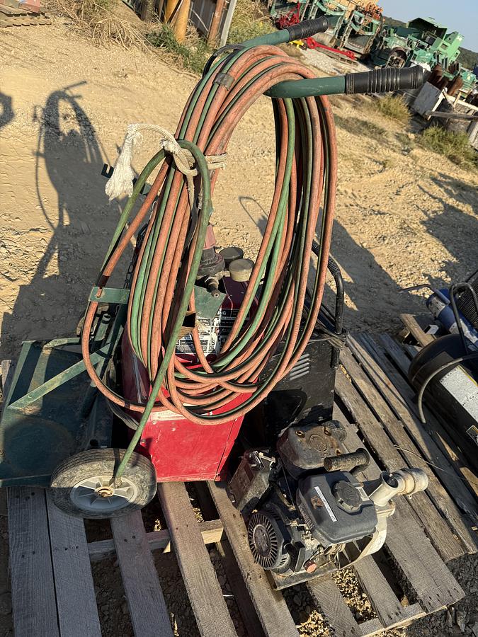 Used Lincoln Electric AC-225 ARC Welder W/Leads & Pallet Contents