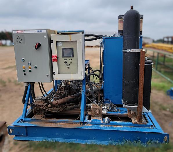 Used  KUDU Industries Portable Hydraulic Power Unit, Skid Mounted