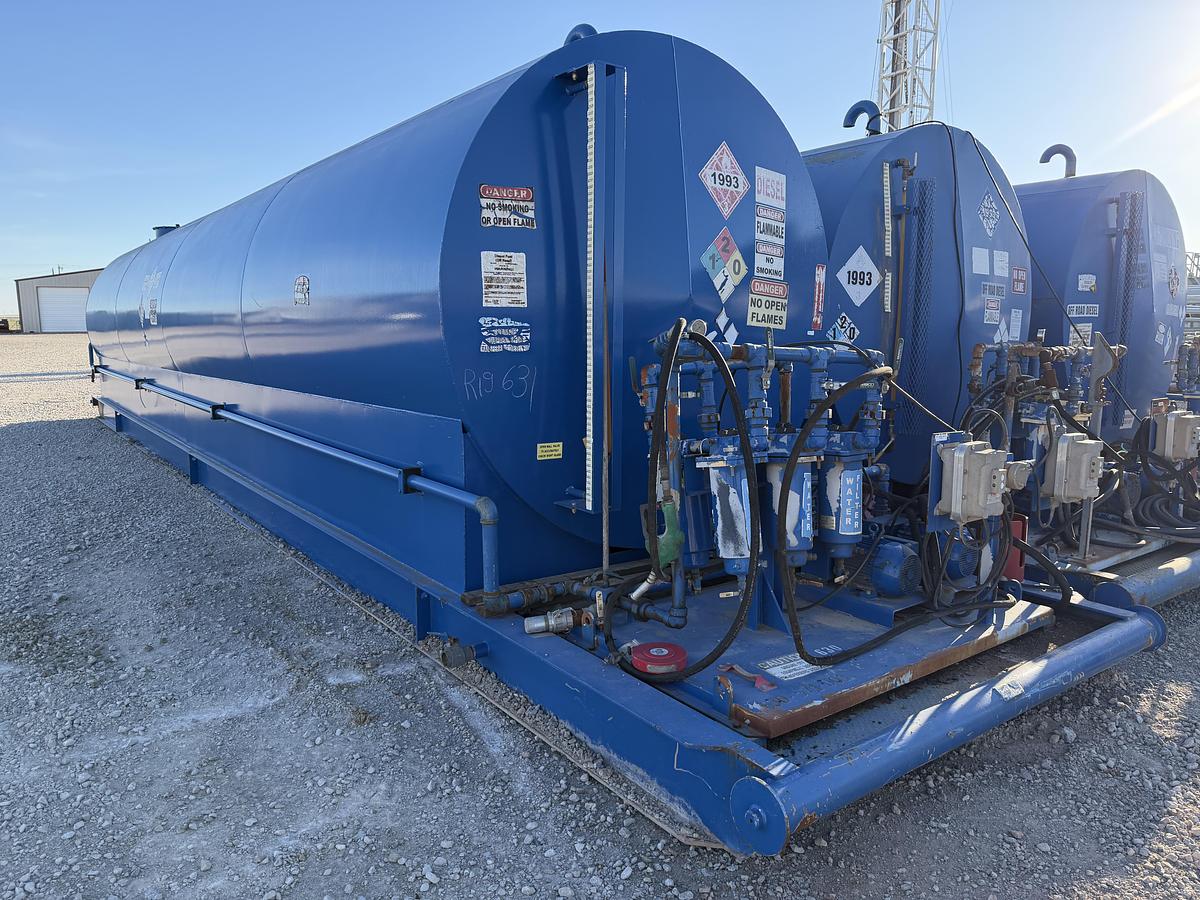 Used 15,000 Gallon Skidded Diesel Fuel Tank