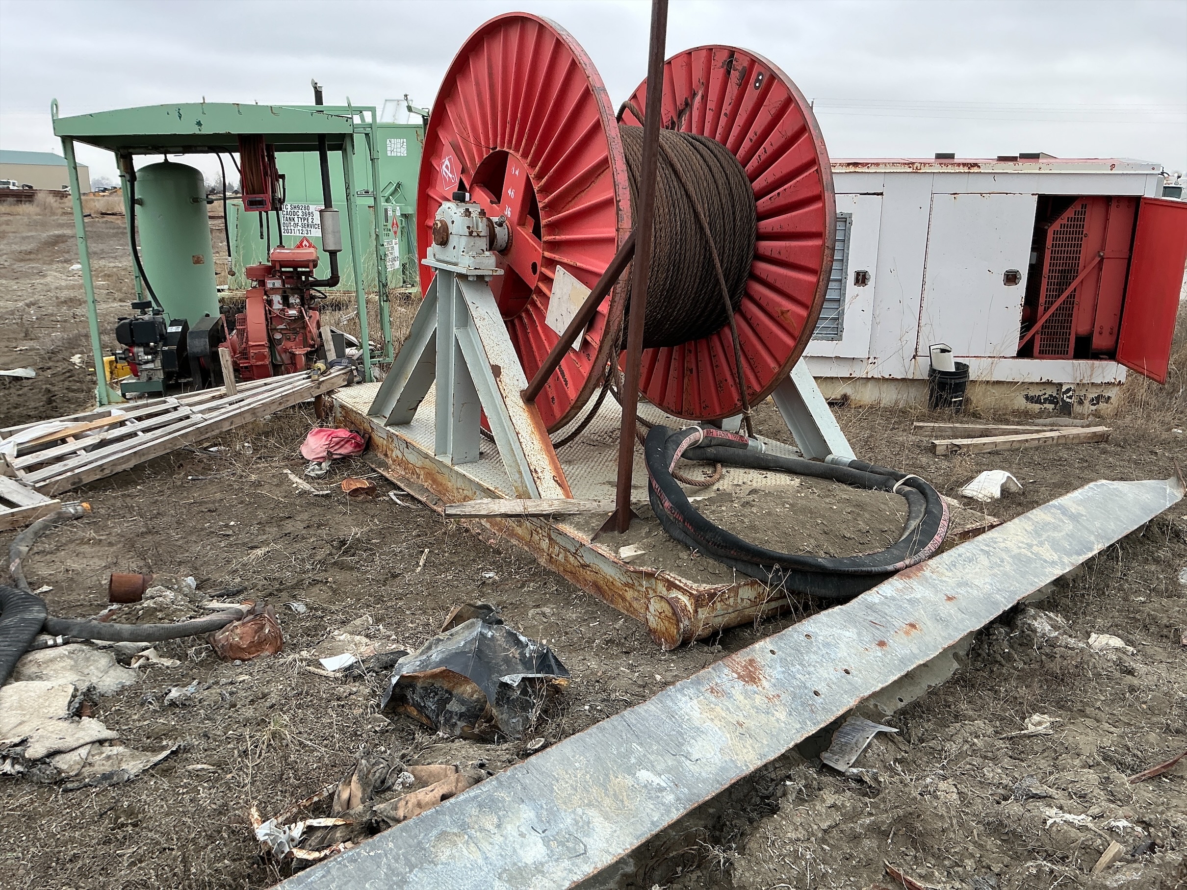 Used Wire Rope Drill Line Spool
