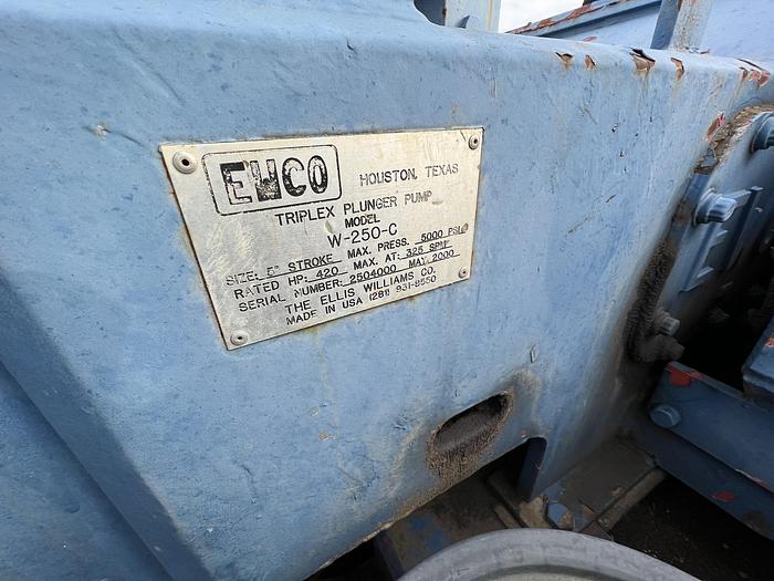 Used Ewco W250C workover mud pump