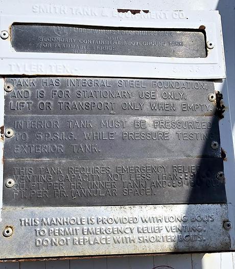 Used 12,000 Gallon Skidded Fuel Tank