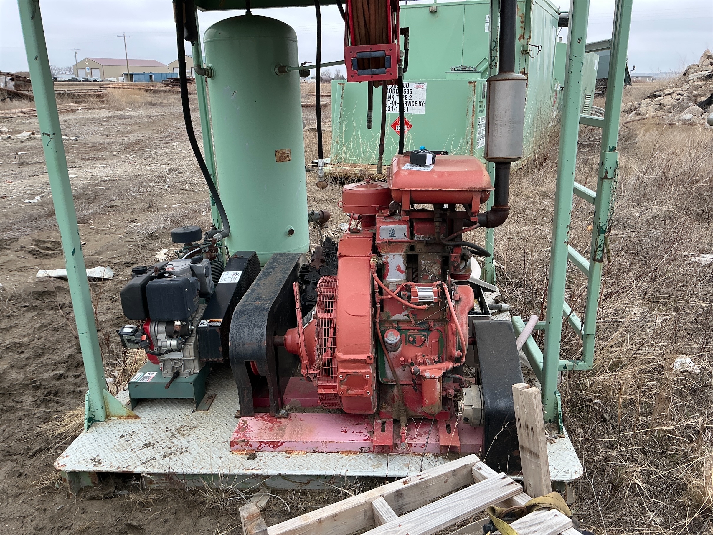 Used Welded Steel Air Compressor w/Shed 